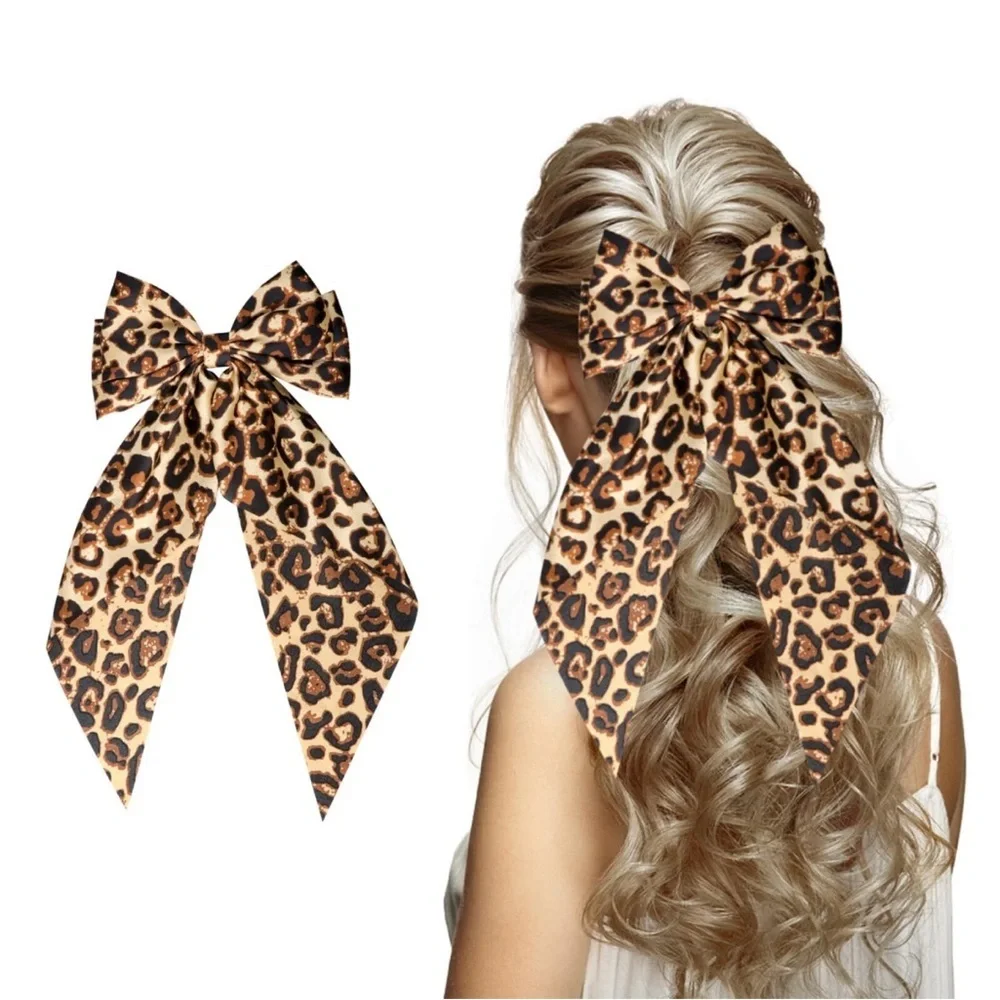 NEW Leopard Print Oversized Hair Bow Clip | Coquette Mob Wife Aesthetic